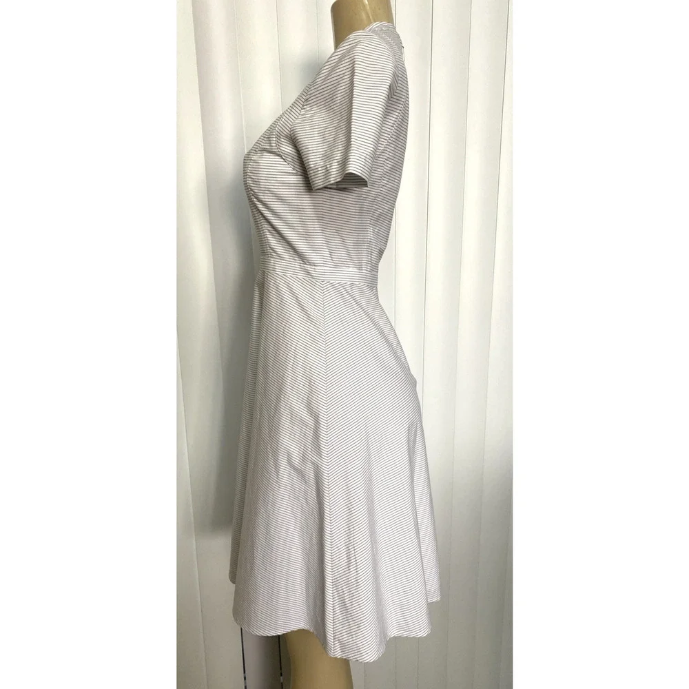 Tory Burch Light Blue Short Sleeve Fit-and-Flare Mini Dress